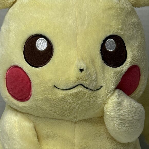Pokemon Pikachu Plush Toy Stuffed Soft Kawaii Yellow Red Cheeks Brown Ear Tips - Picture 2 of 10